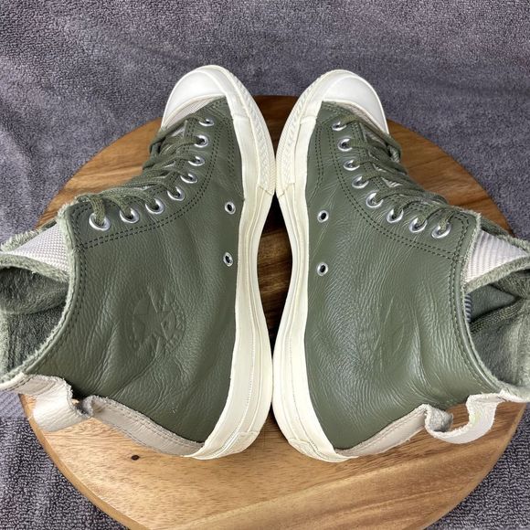 Converse Chuck 70 Counter Climate Hi Men’s 8 Green Leather Lined Sneakers Shoes - Picture 5 of 9